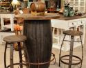 The barrel bar is the perfect spot for you to enjoy a cold one with your friends while playing a game of Texas hold'em.  Its the perfect addition to any dining room or living room area. Call us to find out more about this piece and to check availability. 