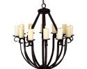 This rustic handcrafted wrought iron candle chandelier can give you a warm glow of light in a small space. Comes in 7 different finishes to match your decor perfectly.