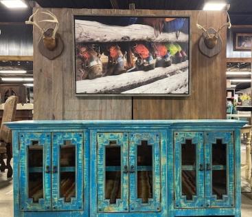 The Blue Lagoon is a perfect statement piece to brighten up any space. Giving your home a touch of Southwestern beauty, this piece is a one-of-a-kind find!  