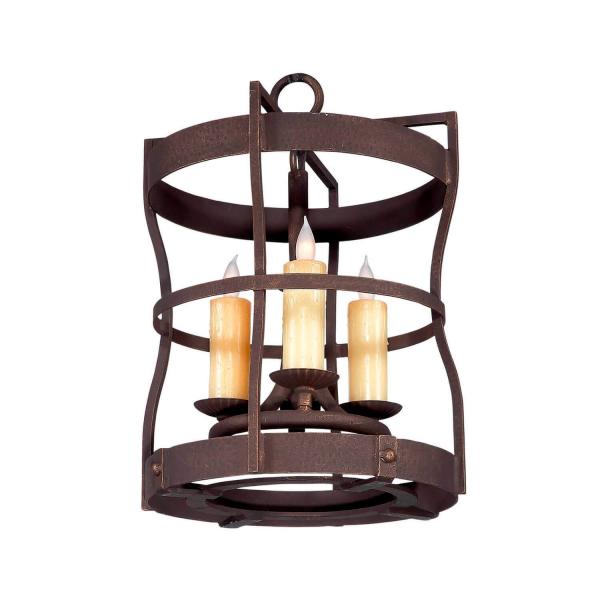 This handcrafted wrought iron light will make a subtle statement in your home. It comes in 7 different finishes. Hang it in a foyer, hallway, breakfast nook, or any where you want to make a statement.