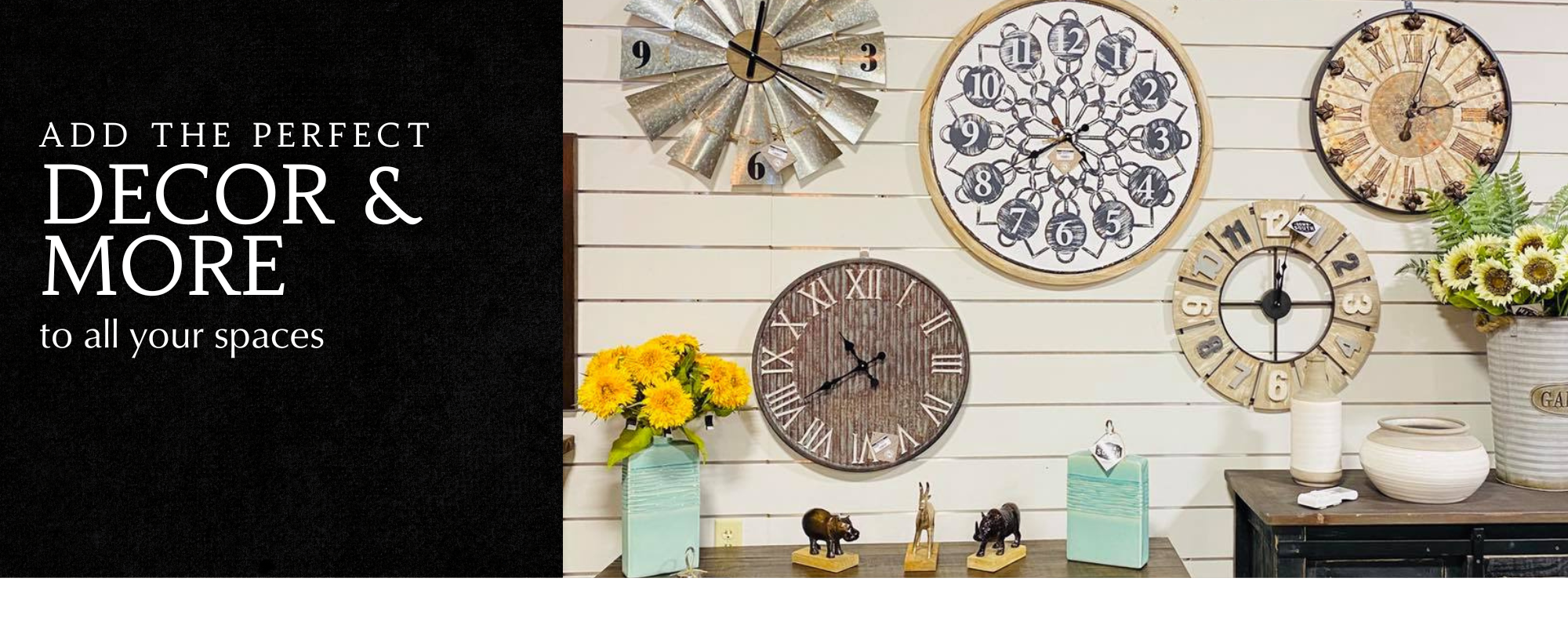 beautiful clocks and decor 