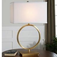Duara One Light Table Lamp in Brushed Brass