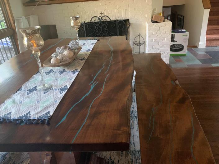 Custom Dining Table & Benches