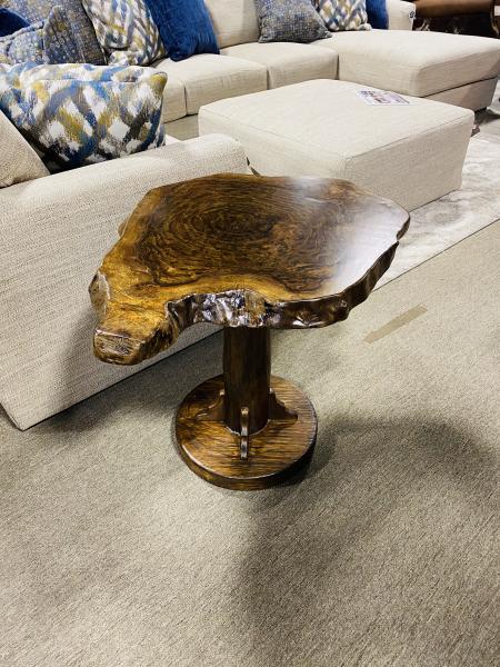 Live Edge Mesquite side table made by our furniture maker Max.
