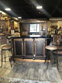This bar is incredible, you will be the envy of the neighborhood with this beautiful bar sitting in your home. Very sturdy and sure to last you to be able to pass down to other generations. Come on by our showroom and check this beauty out.