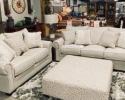 Show a little bit of your wild side with this soft Chenille Fabric living room set.