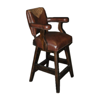 Add a southern twist to your bar with the Waller Swivel Barstool.  This fun chair is leather lined with a wood base.  Stay classy in your country home with this chair.  Call us for more information and to check availability on the waller barstool today. 