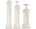Whitewashed Architectural Candleholders